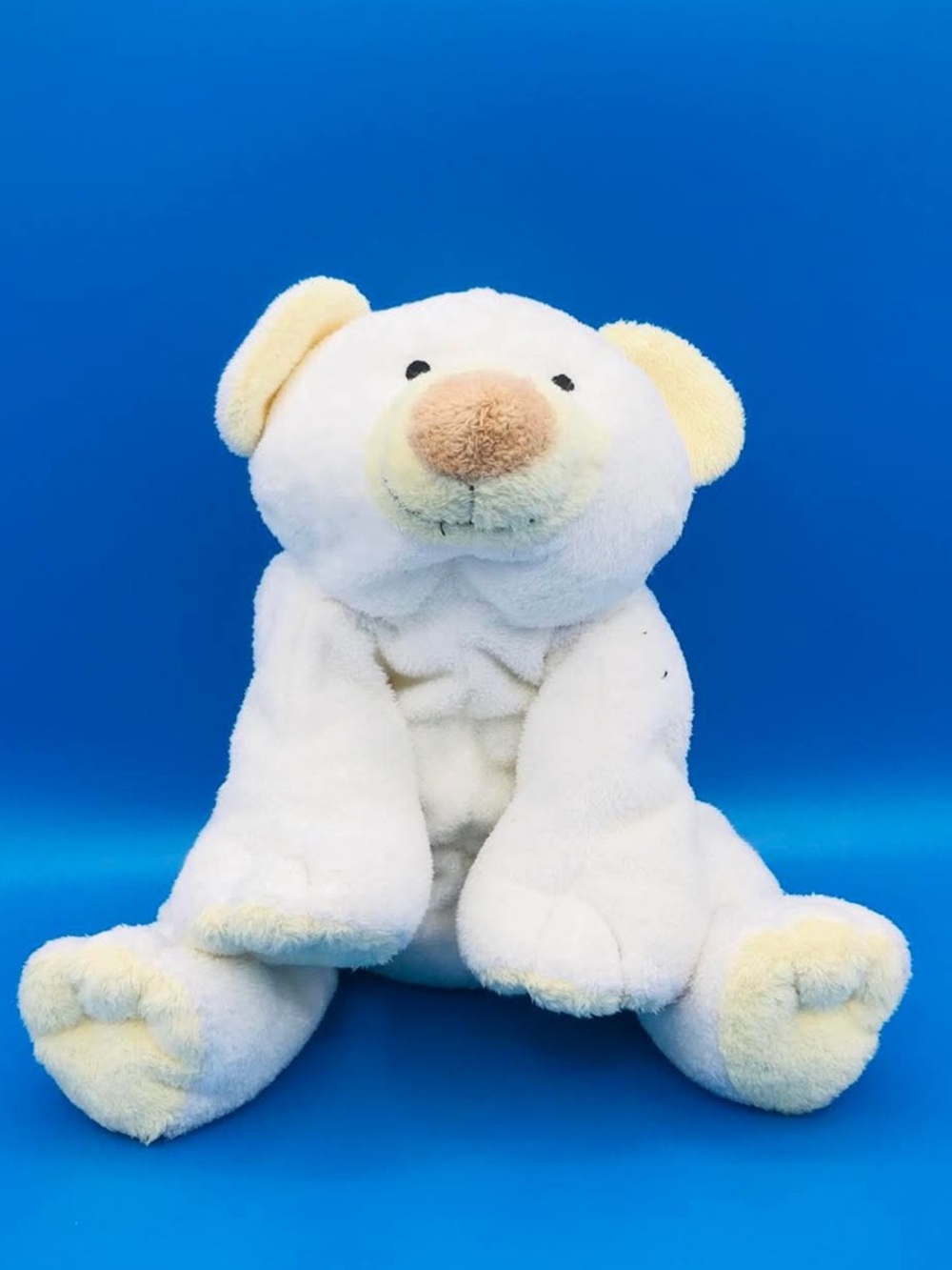 Rare Retired Ty Pluffies CLOUD White Bear 8" - TyLux Vintage 2002 HTF
